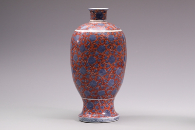明万历青花矾红彩缠枝莲纹梅瓶--藏品--中国（海南）南海博物馆