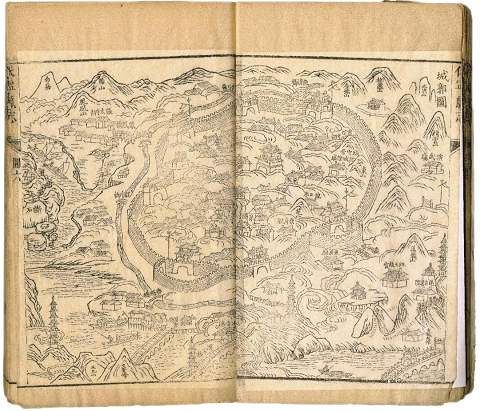 城郭图  清《（道光）休宁县志》