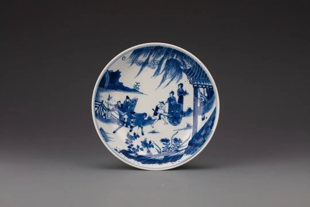 清·康熙青花人物故事纹盘